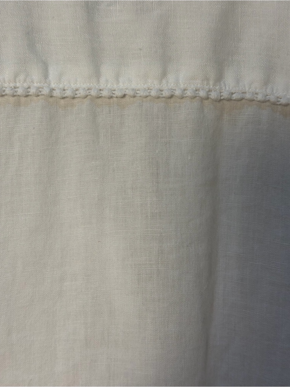 J.Jill 100% Linen Tunic Top Pintuck V neck w. Mother of Pearl Buttons -White- XL - Picture 5 of 10